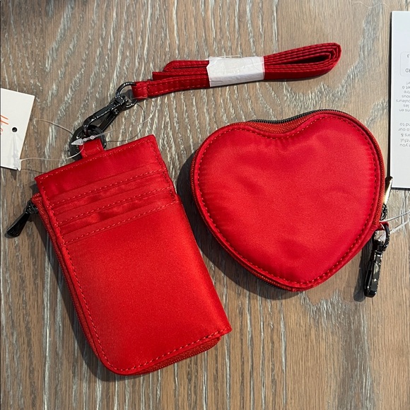 Set of TWISTER and HEART POUCH Poppy Red - Picture 2 of 6